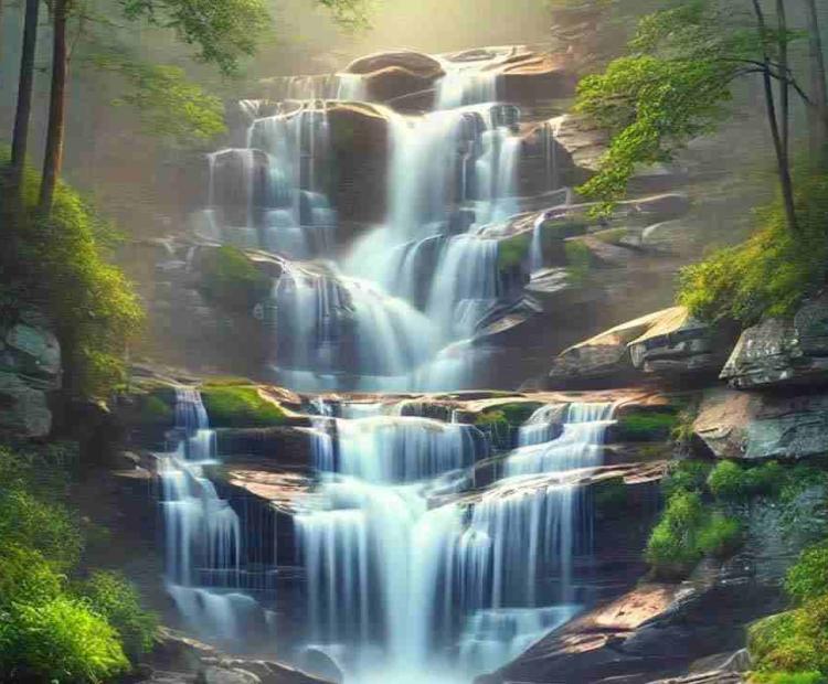 GIGANTIC Waterfall Near Hanging Rock Park!
