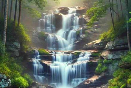 GIGANTIC Waterfall Near Hanging Rock Park!